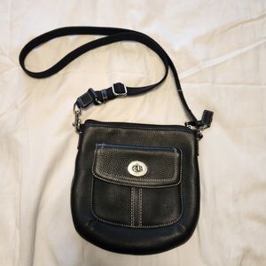Coach Black Leather Crossbody Bag